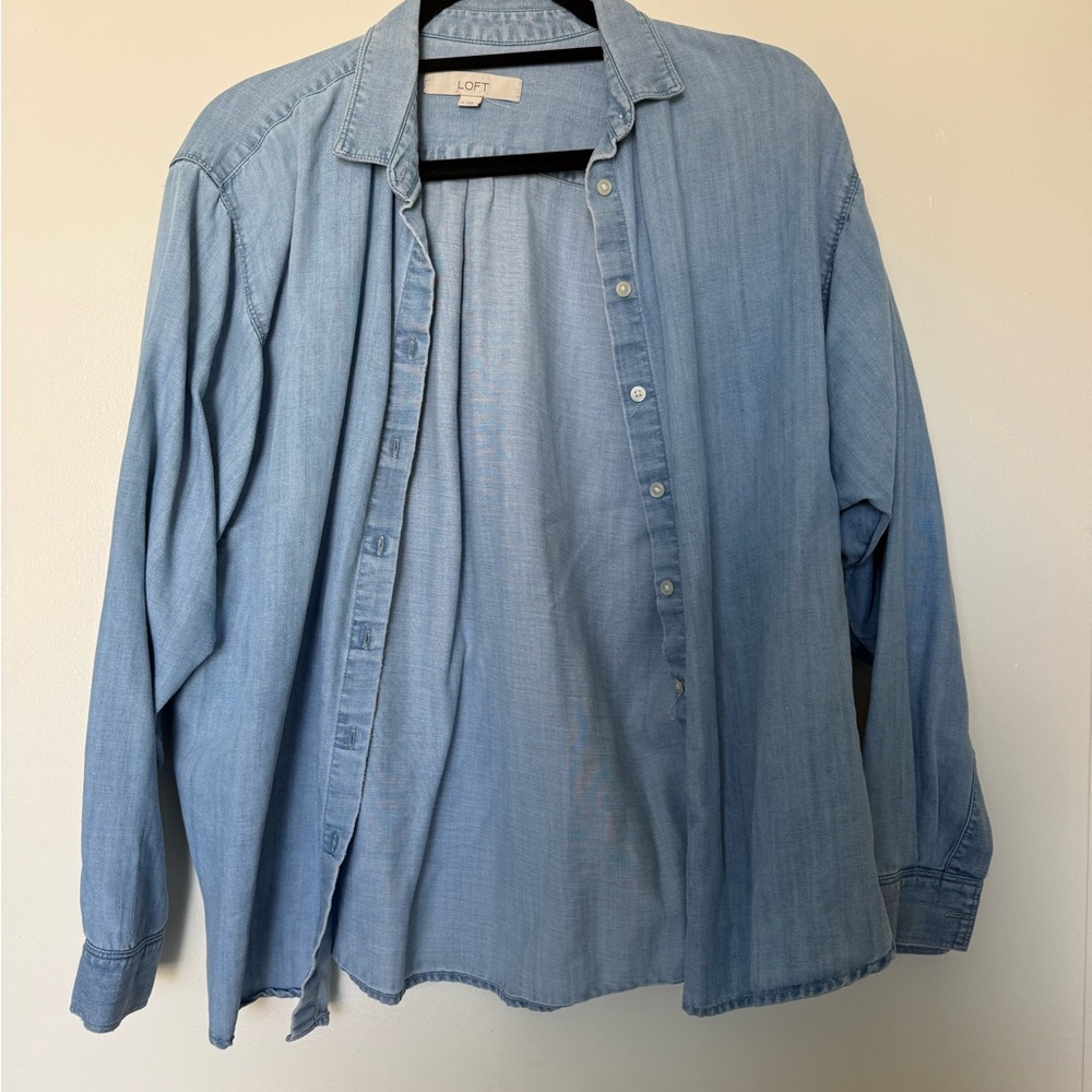 LOFT Light Blue Denim Shirt
